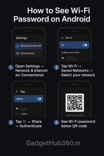 Wifi password show steps on Android phone 2025