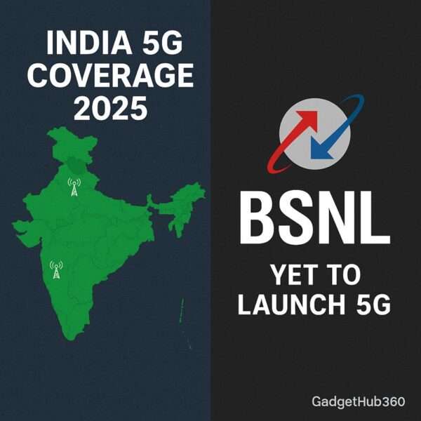 India 5G Coverage 2025 poster with BSNL logo